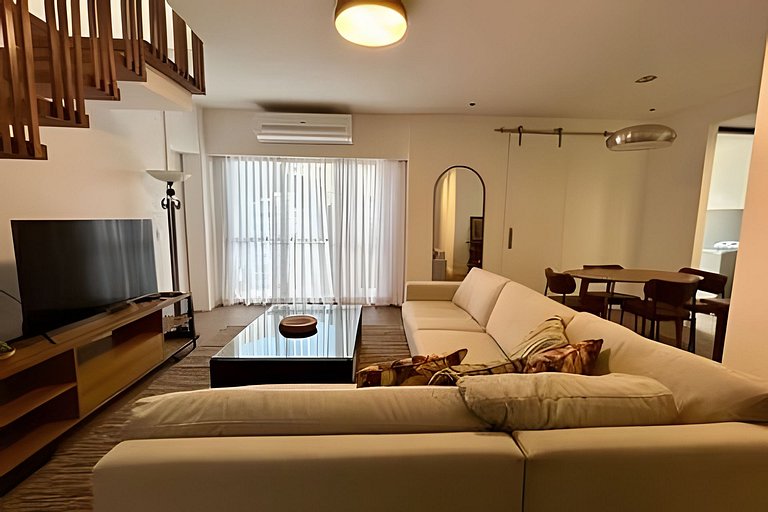Apartamento duplex com vista privilegiada, piscina, vaga de