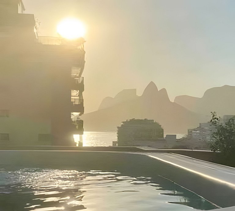 Cobertura Arpoador com piscina, garagem, serviços e seguranç