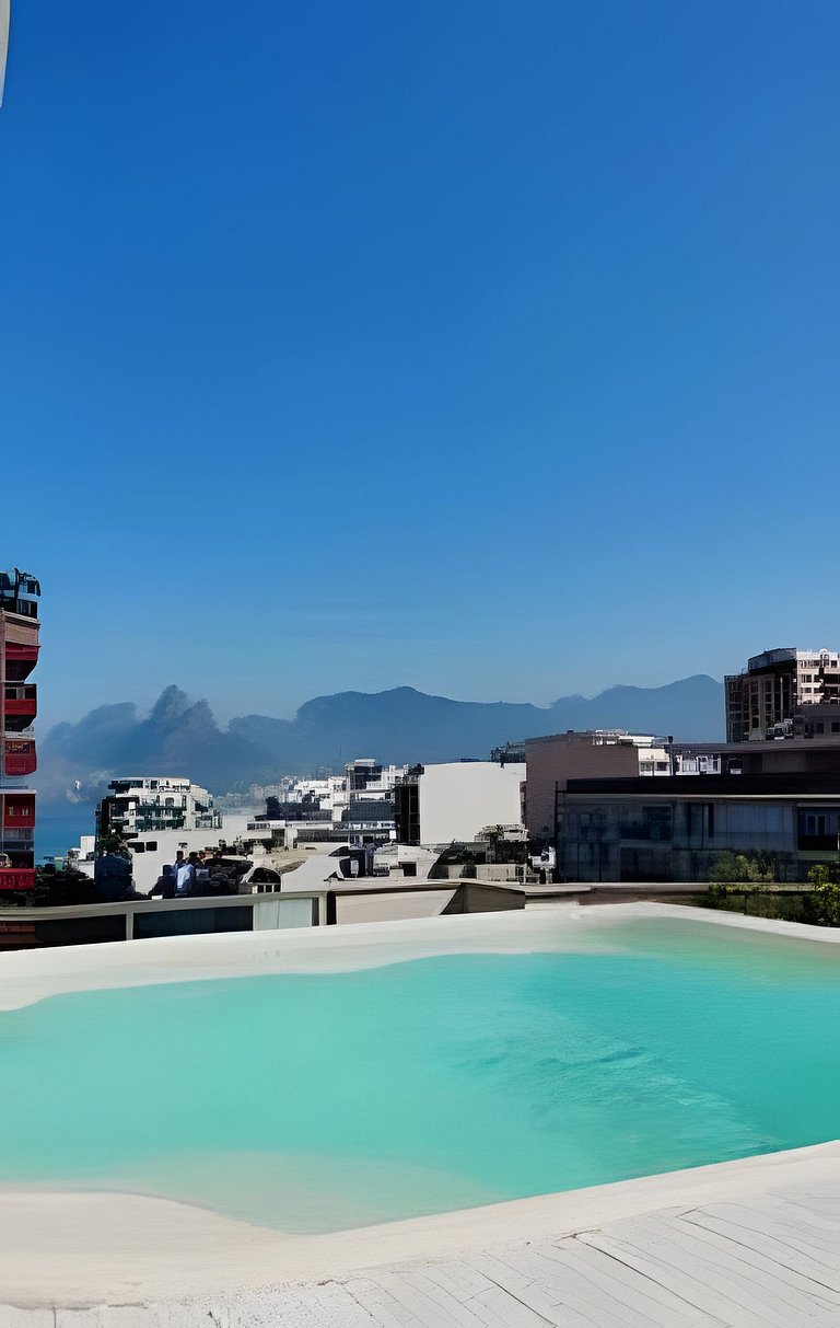 Cobertura Arpoador com piscina, garagem, serviços e seguranç