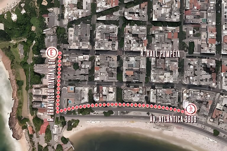 Studio Pé na Areia em Copacabana