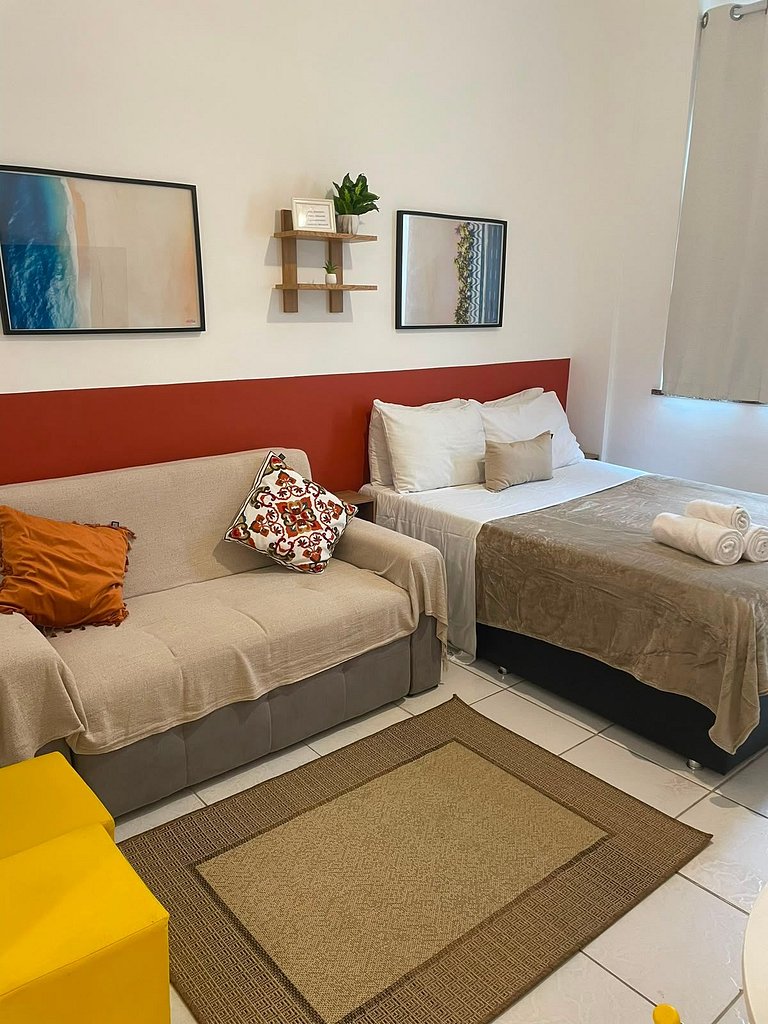 Studio Pé na Areia em Copacabana